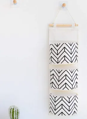 Produktbild von Kinderzimmer Hängender Organizer mit 4 Taschen Ordnungssysteme Wand Tür Utensilientasche Hängeaufbewahrung Aufbewahrungstasche Muster-D