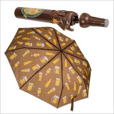 Produktbild von Taschen-Regenschirm, Design Bierflasche