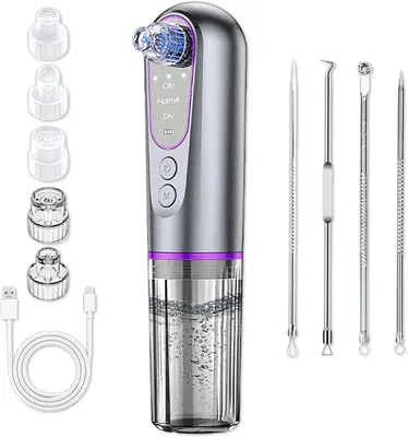 Obrázek produktu pro Odstraňovač černých teček, 5 sacích nástavců, 3 režimy, ošetření akné, pro péči o pleť