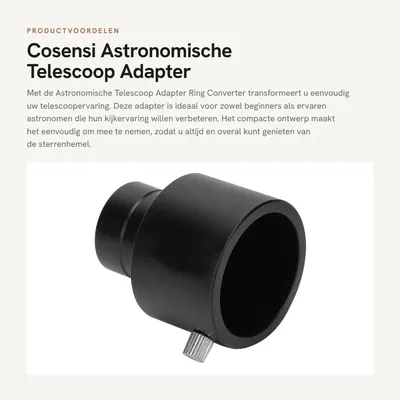 Astronomischer Teleskop Adapterring - T-Mount Konverter - Leicht - 1,25 Zoll - Praktisches Okularzubehör - Für