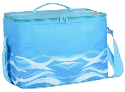 Produktbild von Estia Kühltasche Thermotasche 28 L Picknicktasche Kühlbox blau weiß Camping Picknick
