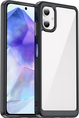 Produktbild von Schutzhülle für Samsung Galaxy A06 Klar Rückseite Stoßfeste TPU Silikon Bumper Hülle Schwarz