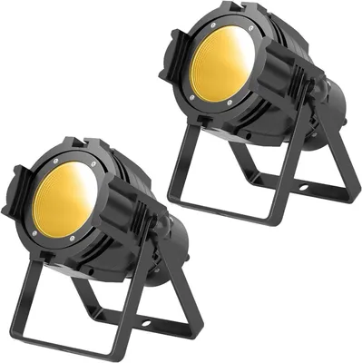 Imagen del producto de Focos LED PAR COB de 80W - Iluminación para escenarios - Luces para DJs - Lámparas para discotecas - Focos para fiestas - Control DMX-512