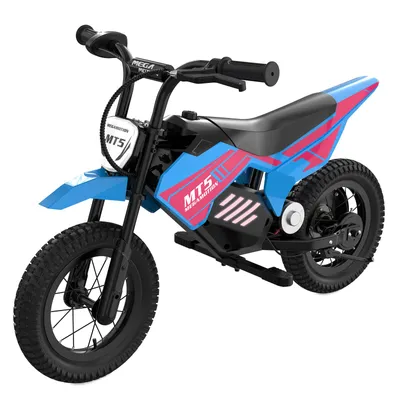 Produktbild von MEGAMOTION MT5 Elektro Motorrad Kinder, 12 Zoll Luftreifen, Höchstgeschwindigkeit-16 km/h, Reichweite 10KM, Moto Crossbike Kinder ab 6-12 Jahren
