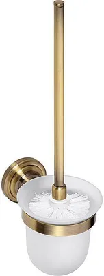 Produktbild von BETRO BRONZE WC-Bürstengarnitur Messing Glas Bronze 110x360x145 mm für Bad & WC >> zum Bohren