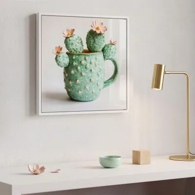 Immagine prodotto di Mauro Ferretti Quadro con cornice Cactus in vaso 40x2,8x40 cm
