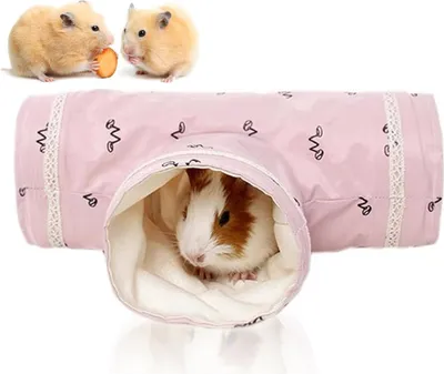 Produktbild von Faltbarer Aktivitätstunnel für kleine Tiere - 3-Wege-Heim für Meerschweinchen, Hamster, Chinchillas, Ratten und Frettchen.