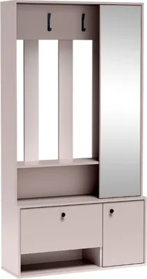 Produktbild von Minio, Garderobenset "PORTO", Garderobe, 100 cm, mit Spiegel, Cashmere Farbe