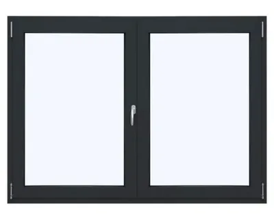 Produktbild von ARON Ternum Aluminiumfenster RAL 7016 anthrazitgrau 2 Flügelig (Dreh-Kipp/Dreh) mit beweglichem Pfosten (Stulp) 1000x120