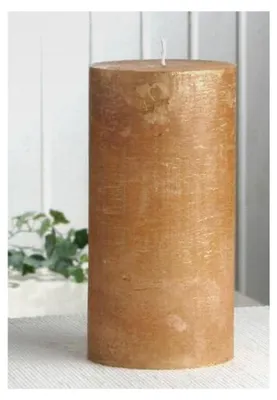 Produktbild von Rustik-Kerze, 20 x 10 cm Ø, Gold-metallic, Unparfümiert