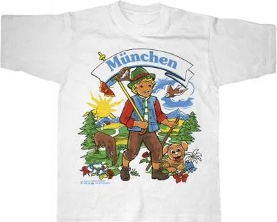 Produktbild von Kinder-T-Shirt mit Print - München - 06957 weiß - Gr. 98-164 Größe - 122/128
