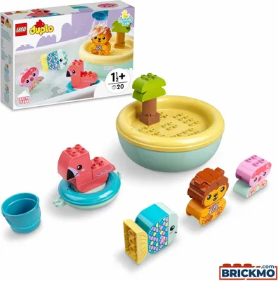 Produktbild von LEGO 10966 DUPLO Badewannenspaß: Schwimmende Tierinsel, Badespielzeug für Babys und Kleinkinder von 1,5 - 3 Jahre, Badewannenspielzeug, Lernspielzeug für Jungen und Mädchen