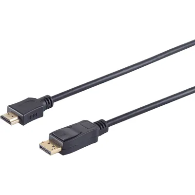 Produktbild von 2m DisplayPort DP auf HDMI 1.2 Kabel Adapter 4K 2160p 30Hz vergoldete Kontakte