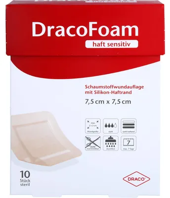 Imagen del producto de DracoFoam: Apósito de espuma sensible, 10 unidades