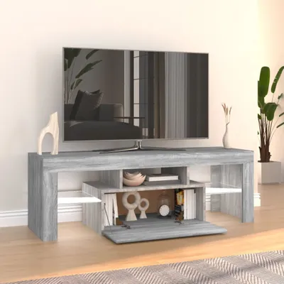 Immagine prodotto di The Living Store Mobile TV con luci LED Grigio Sonoma 120x35x40 cm