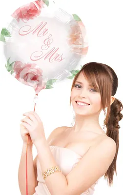 Produktbild von Folienballon Mr and Mrs Roses 45cm