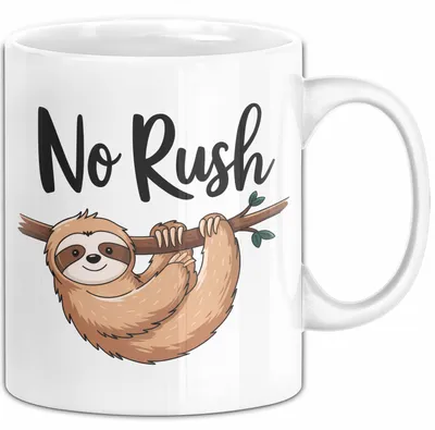 Produktbild von Faultier Tasse Geschenkidee Keine Eile für faule Faultiere (Weiß)