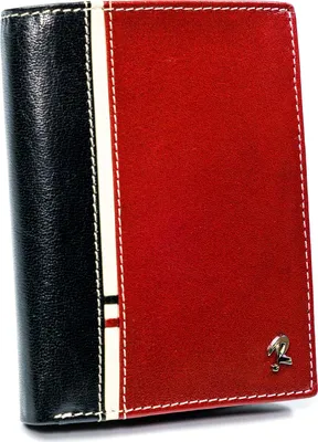 Produktbild von Rovicky Herrenleder Brieftasche gesichert durch RFID-Technologie Pilgerfahrt black, rot universell