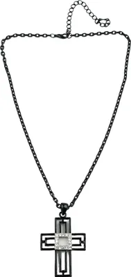 Produktbild von Kurze Kette Kreuz mit schwarzem Kreuz von collezione alessandro