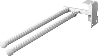 Produktbild von Hailo Handtuchhalter 3142901 reinweiß 2-teilig 430 mm ausziehbar