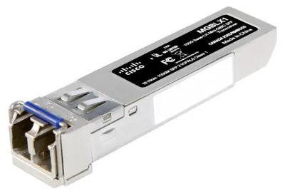 Produktbild von Cisco 1000BASE-LX SFP Transceiver, 1000 Mbit/s, 1000Base-LX, 10000 m, 1310 nm, Kabelgebunden, 1 W