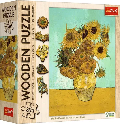 Produktbild von Trefl Holzpuzzle Vincent van Gogh 200 Teile Kunstspielzeug