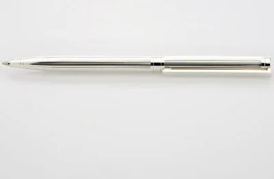 Produktbild von Damen-Kugelschreiber, "Faden", versilbert, 14,0 cm
