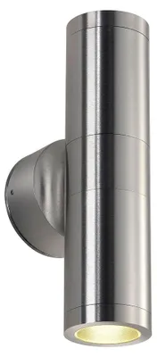 Imagen del producto de SLV Astina 228776: Lámpara de pared exterior, halógena GU10, 22 W, aluminio (acabado cepillado)