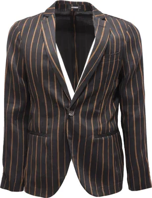 Produktbild von 2774AG giacca uomo OFFICINA 36 black stripes linen blend jacket man