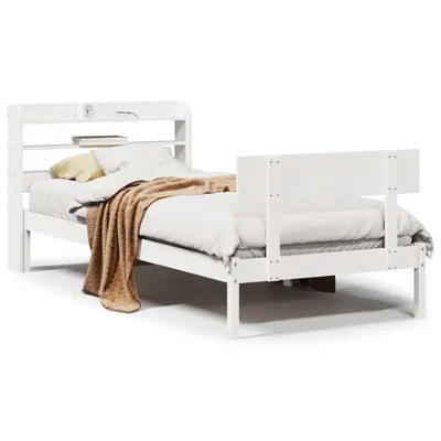 Obrázok produktu pre vidaXL Posteľ z masívu bez matraca biela 75x190 cm borovicové drevo