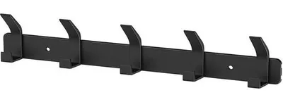 Produktbild von Obsidianfarbene Wandhalterung mit 5 Haken, selbstklebende Handtuchhalter, Garderobenhaken für Wohnzimmer, Küche, Badezimmer