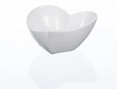 Produktbild von 12er Set Herzschalen Dekoschalen HERZ H. 6cm 12x12cm weiß Porzellan Sandra Rich