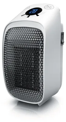 Image de Brandson Radiateur soufflant 400W, mini chauffage céramique, affichage numérique, économie d'énergie, thermostat, protection contre la surchauffe, arrêt automatique, blanc