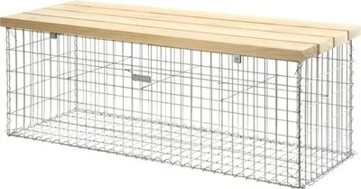 Produktbild von Gabionen Bank bellissa 155 x 55 x 54 cm mit Sitzauflage