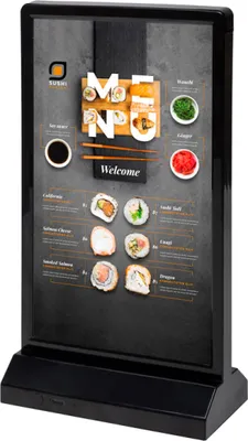 Produktbild von Showdown Displays LED T Aufsteller - DL Format 99x210cm - Schwarz
