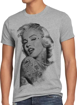 Produktbild von style3 Marilyn Tattoo T-Shirt Herren hollywood star