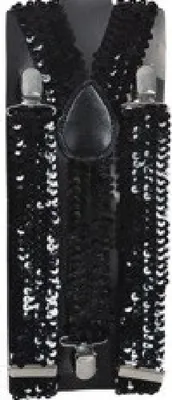 Produktbild von O22601-02 schwarz Pailletten Hosenträger Paillettenhosenträger