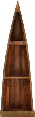 Zdjęcie produktu dla vidaXL Półka o wyglądzie łodzi 39x27x127 cm lite stare drewno