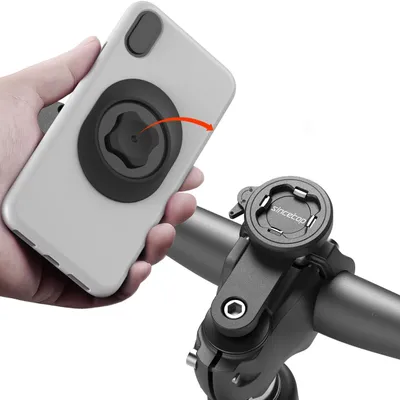 Imagen del producto de Soporte universal para teléfono de bicicleta, compatible con manillar y potencia