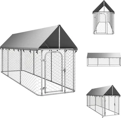 Obrázok produktu pre vidaXL Vonkajšia búda pre psov so strechou 400x100x150 cm - Búdy a výbehy pre psov