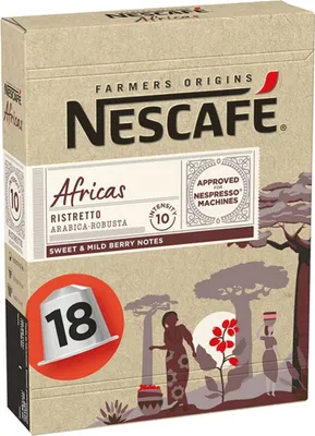 Image de Nescafé Farmers Origins Africas Ristretto Coffee 18 capsules 93g