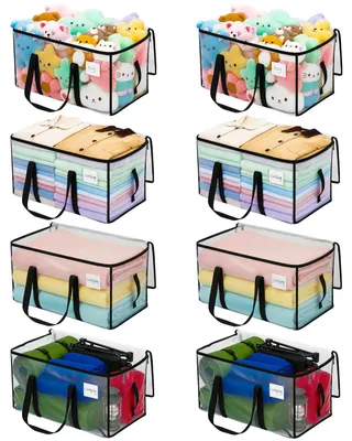 Produktbild von Aufbewahrungstasche transparent, 90 Liter, mit Reißverschluss und Griff, für Kleidung