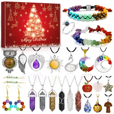 Obrázok produktu pre Vianočný kalendár Schmuck pre ženy, tínedžerky a dievčatá, vianočný kalendár s drahokamami