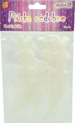 Obrázok produktu pre P-6555 Pierka, balenie po 12 ks, 20 cm, biele. 6555