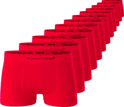 Produktbild von Vincent Creation® Boxershorts 12er Pack, Microfaser - Seamless S/M rot