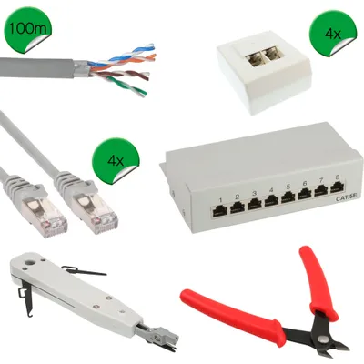 Produktbild von InLine 20156I, 100 m, Cat5e, F/UTP (FTP), RJ-45, RJ-45