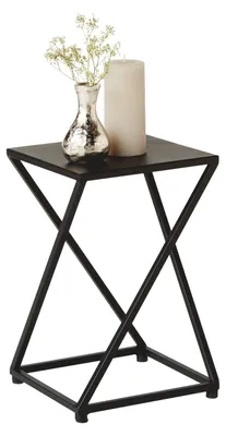 Produktbild von Beistelltisch SELMA Metall Schwarz, 25 cm L x 25 cm B x 40 cm H, mit Ablagefläche