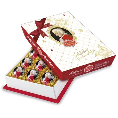 Produktbild von Reber Mozart-Barock 15er-Packung mit Weihnachtsaufleger