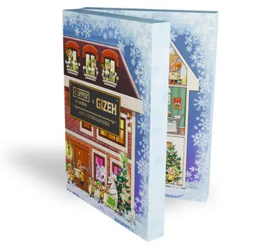 Produktbild von Clipper Adventskalender 2025 mit 24 Clipper Feuerzeugen, Sonderedition limitierte Design-Zusammenstellung, Geschenkidee, Feuerzeuge Advent Kalender