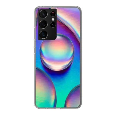 Produktbild von MuchoWow® Handyhülle Schutzhülle Hülle für Samsung Galaxy S21 Ultra Wasser - Regenbogen - Abstrakt Silikon Softcase Handy Hülle - Mobiltelefon